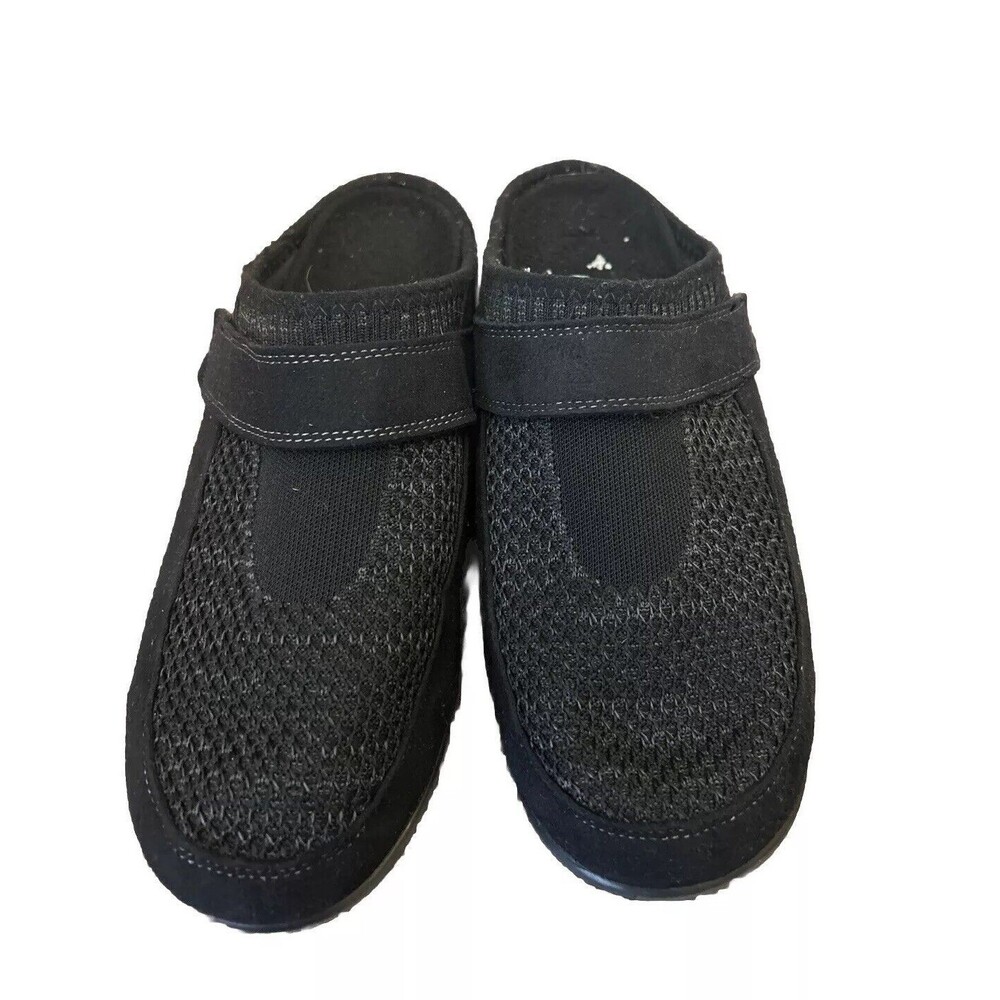Orthofeet "Louise" 736 Black Womens 8.5B Slip On Knit Orthopedic Shoes Sneaker